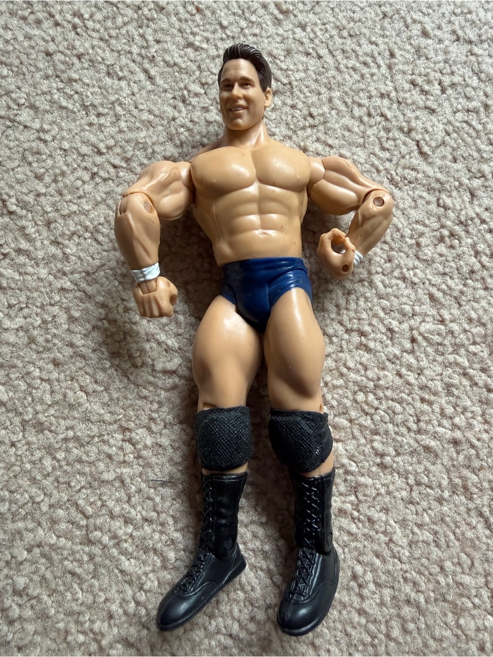 WWE WWF JBL ACTION FIGURE JOHN BRADSHAW LAYFIELD BLUE GOLD TRUNKS JAKKS PACIFIC